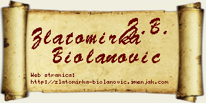 Zlatomirka Biolanović vizit kartica